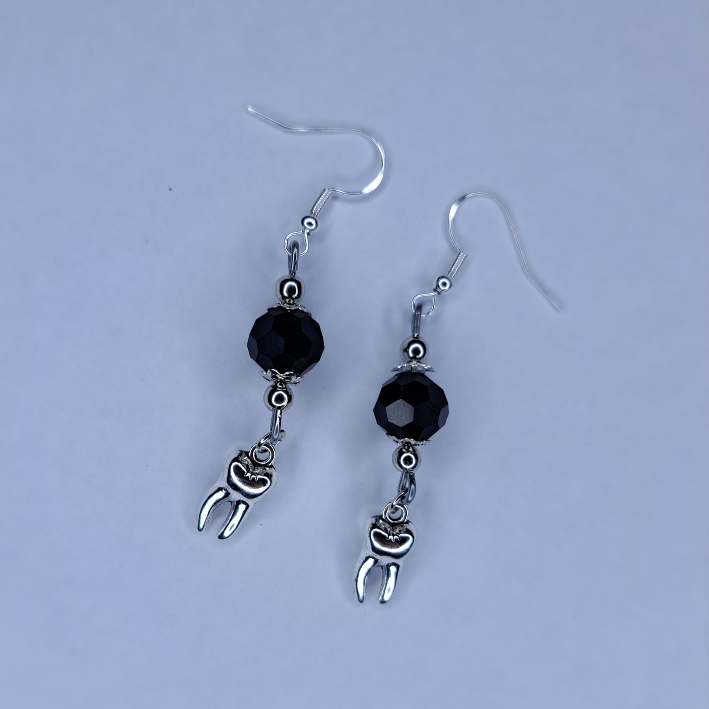 Tooth charm s925 sterling silver earrings