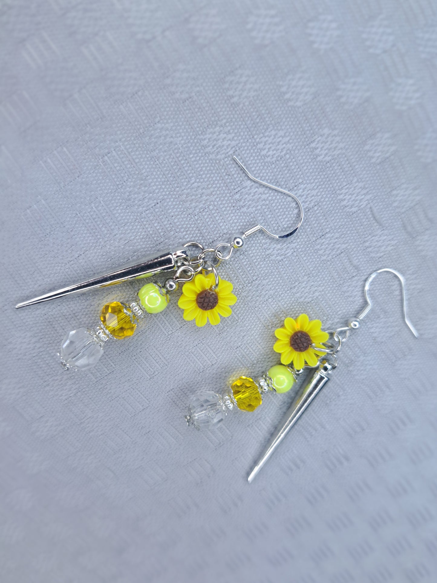 Yellow charm s925 sterling silver earrings