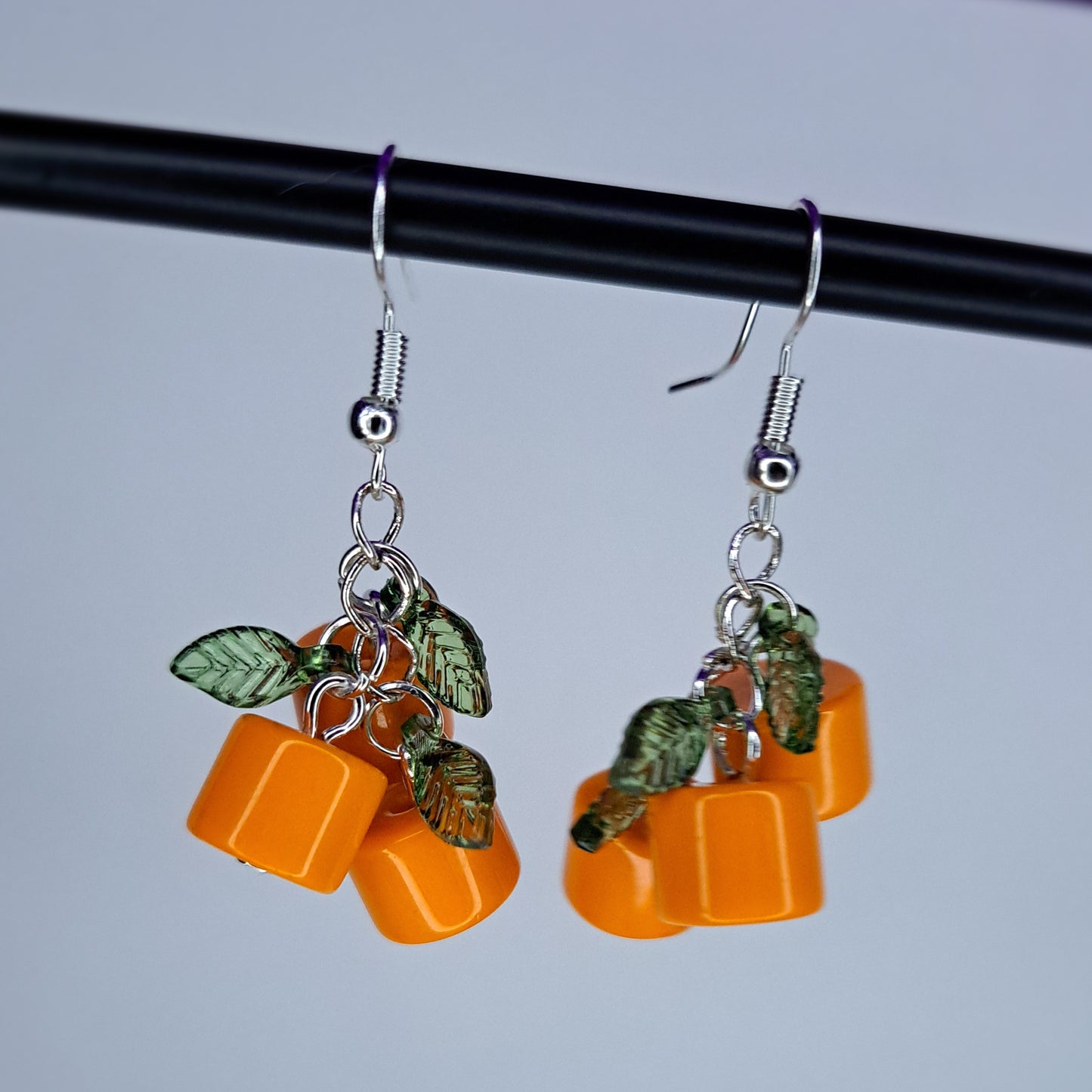 Orange Fruit stainless steel earrings