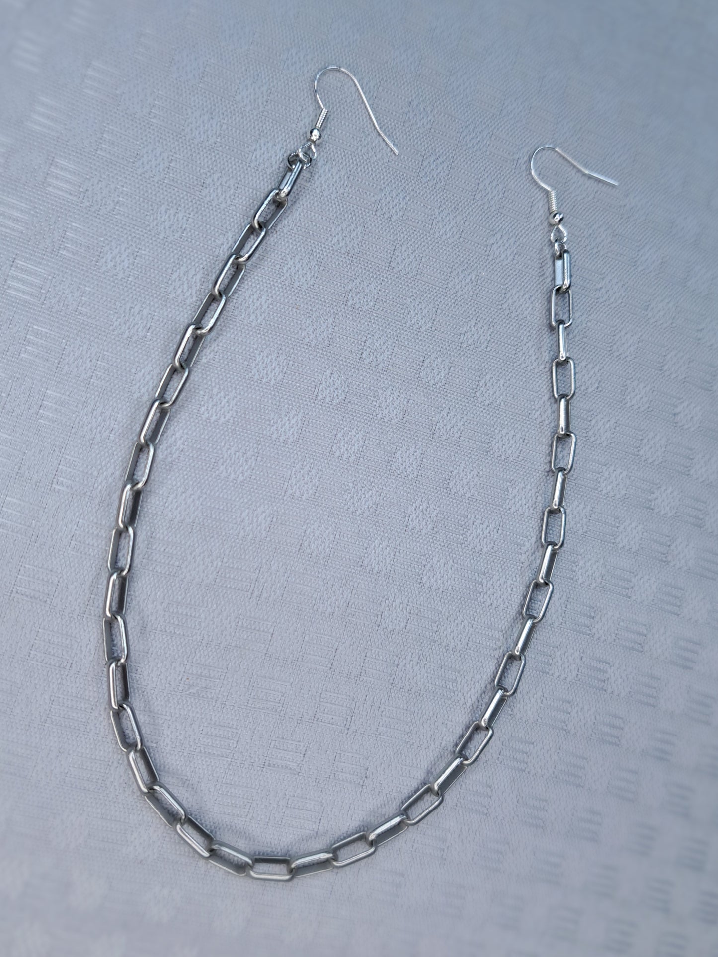 Paper clip style Stainless steel earrings chain