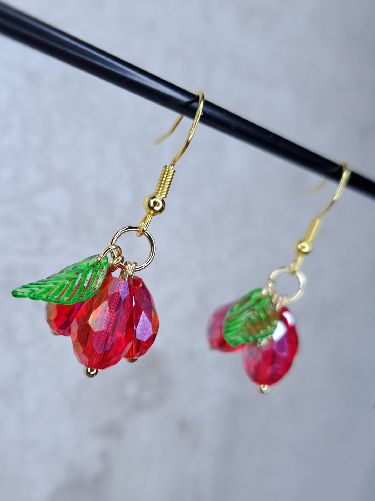 Pomegranate seed earrings stainless steel gold