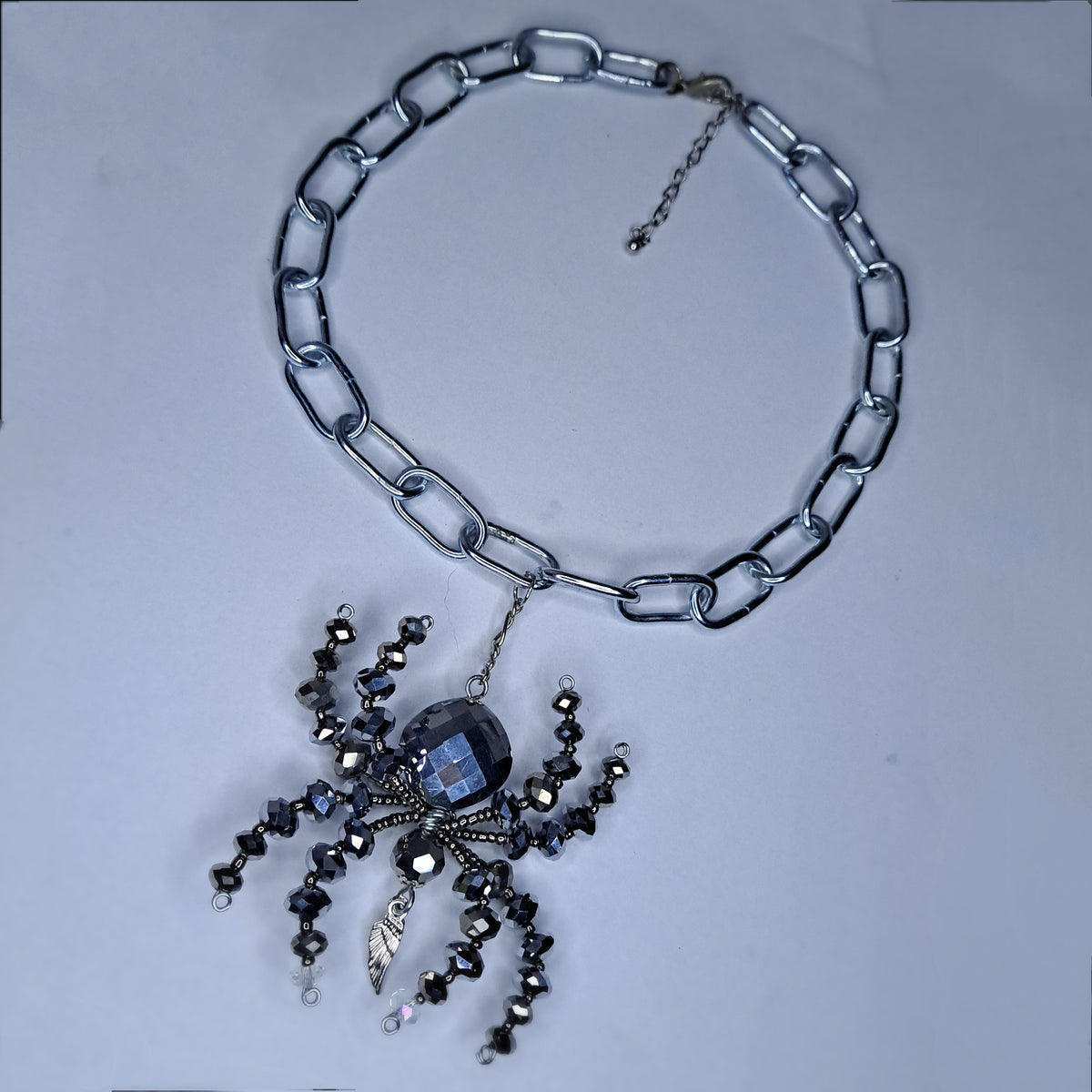 Silver Spider stainless steel chain choker