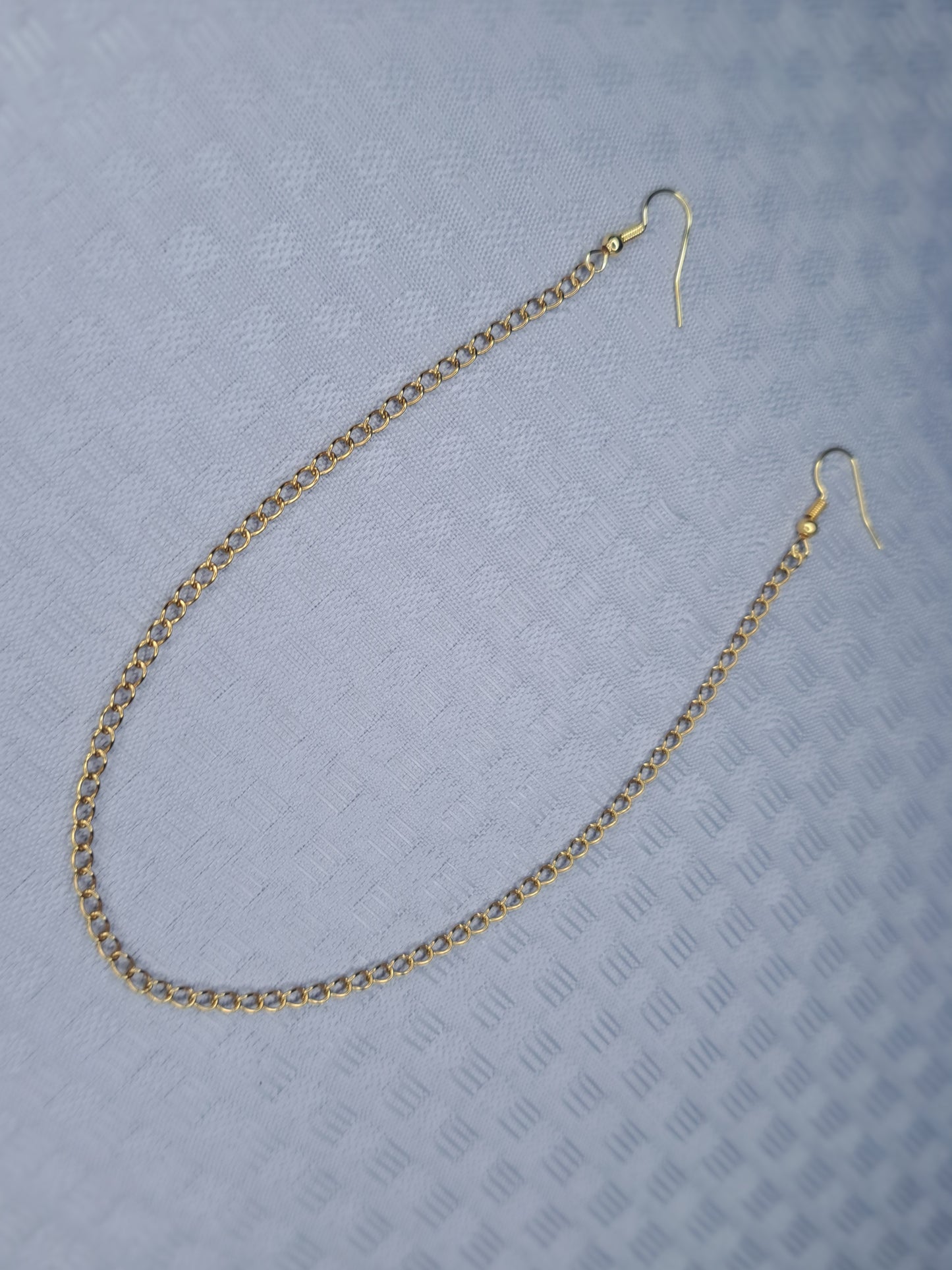 Gold tone Stainless steel earrings chain