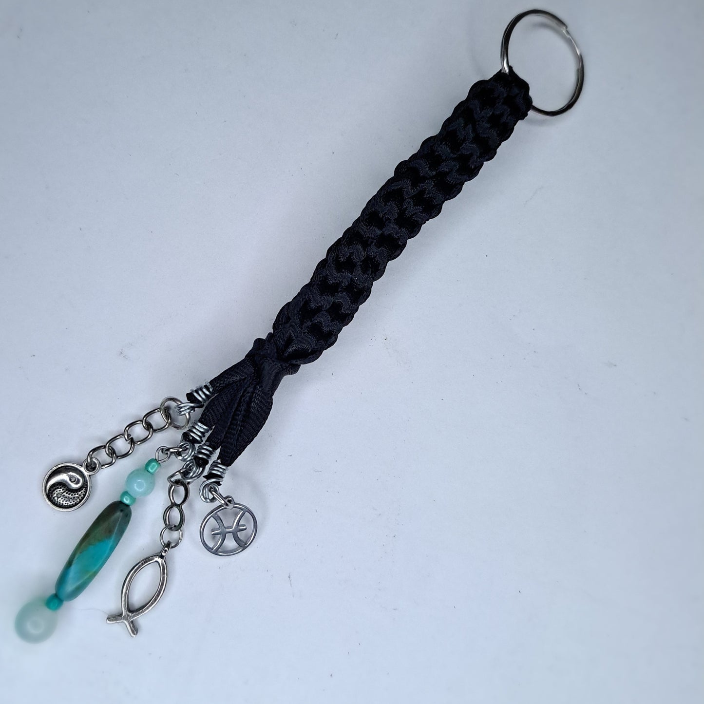 Zodiac rope charm keychain