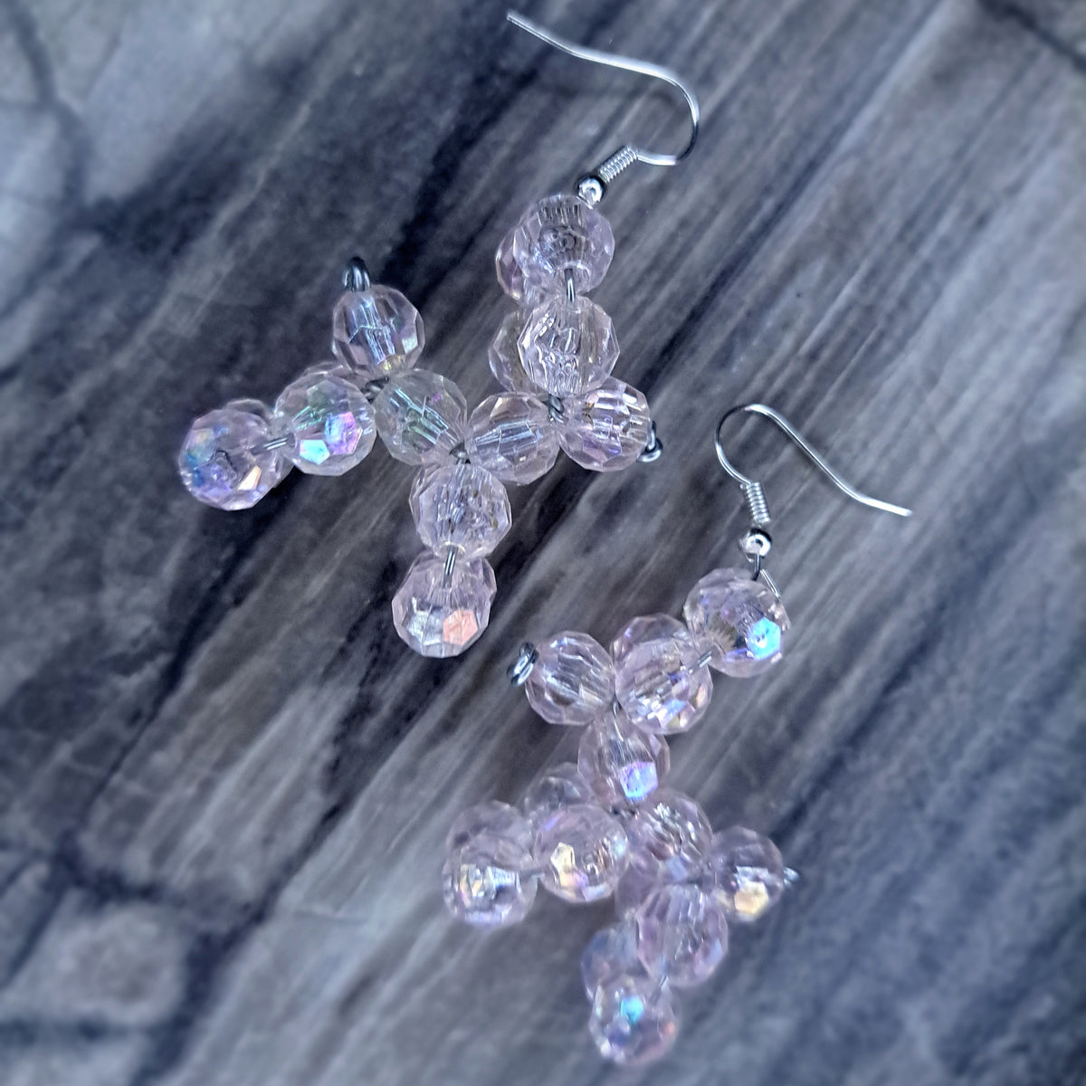 Light pink balloon dog earrings