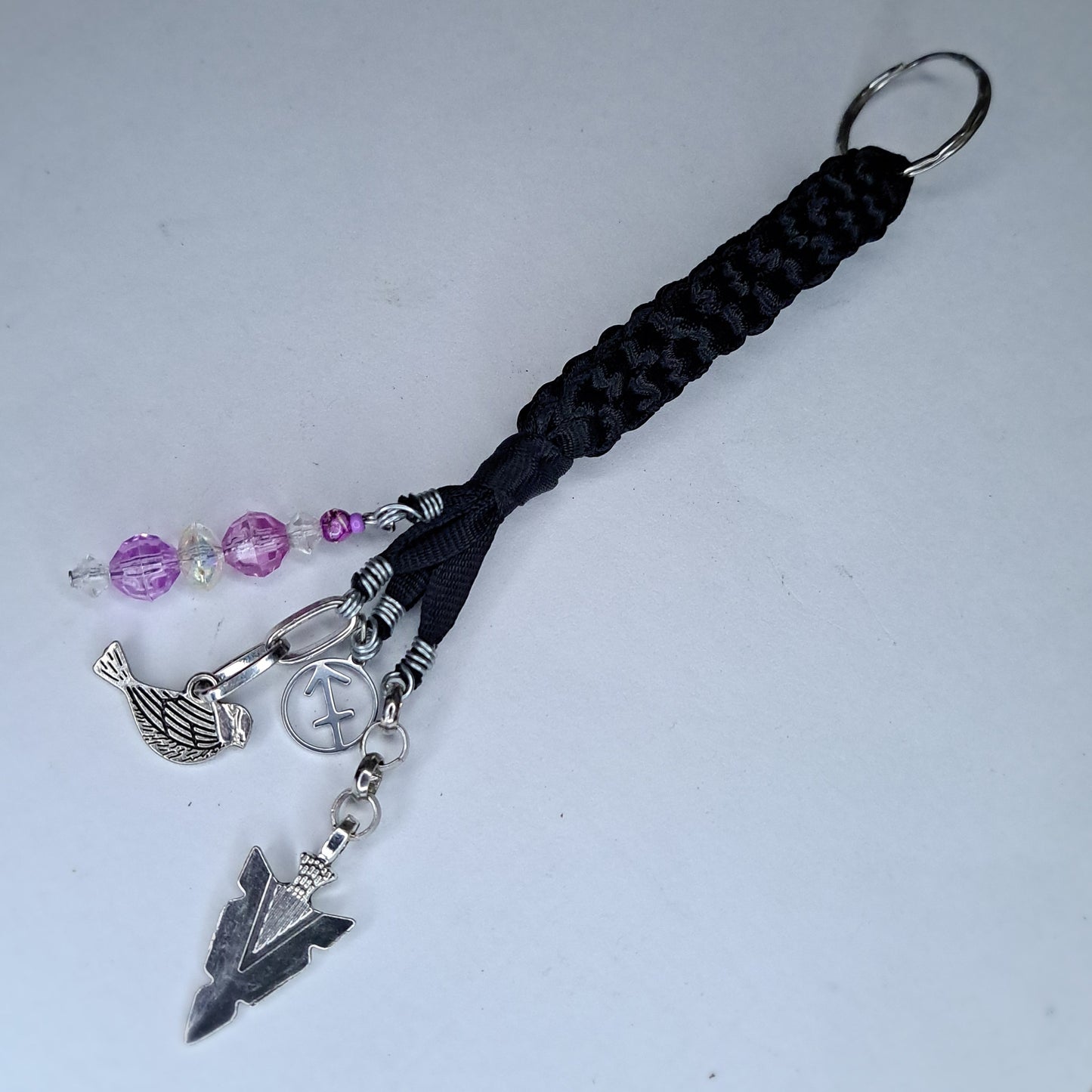Zodiac rope charm keychain