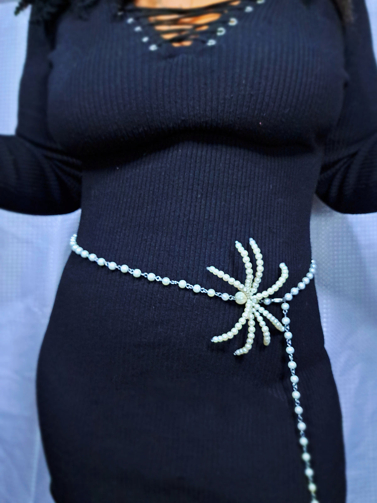 Pearl Beaded spider body chain 5ft
