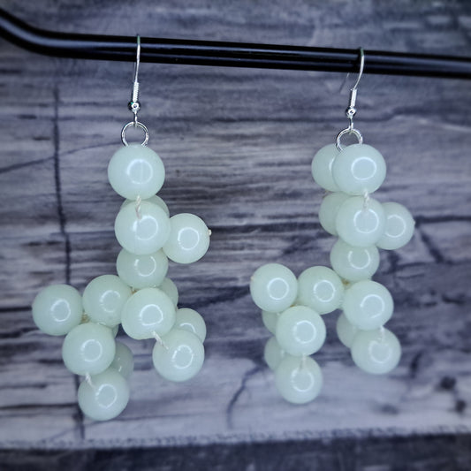 Glow green balloon dog earrings earrings