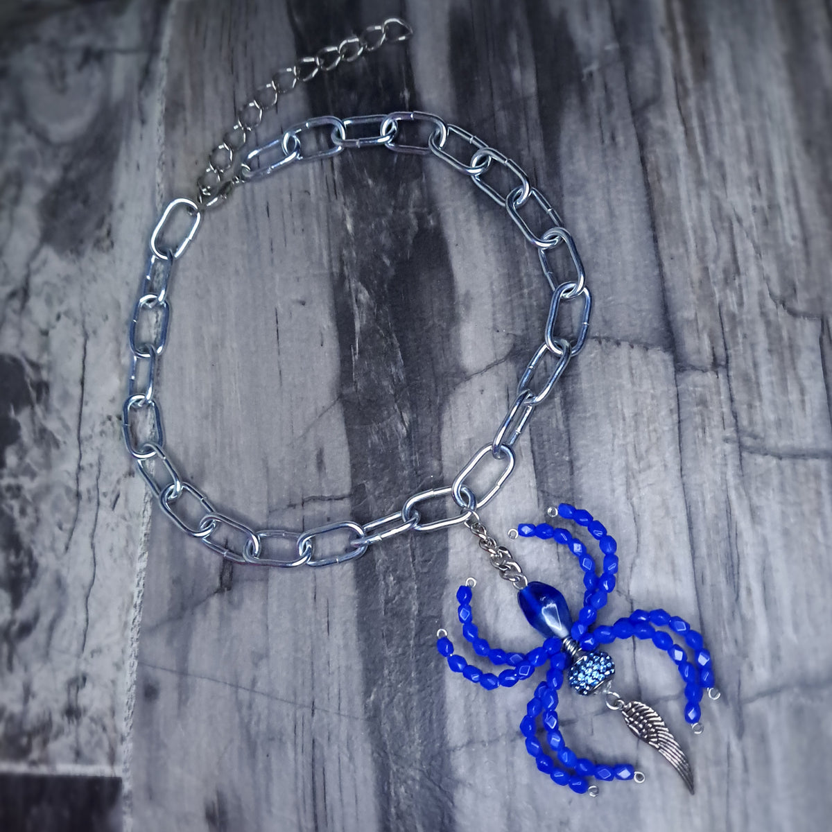 blue Spider stainless steel chain choker