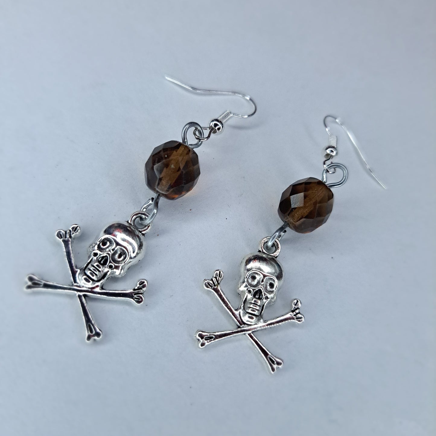 cross bones Charm stainless steel earrings