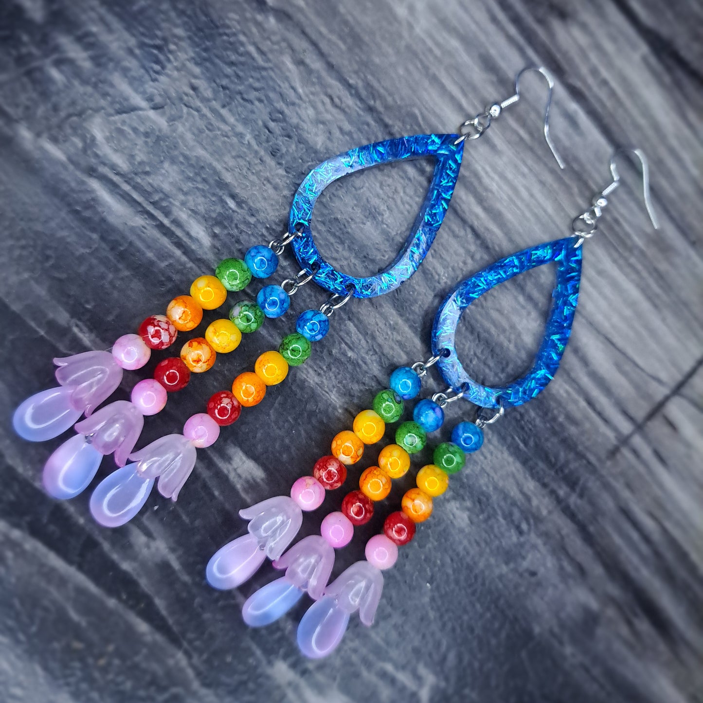 Rainbow stainless steel earring