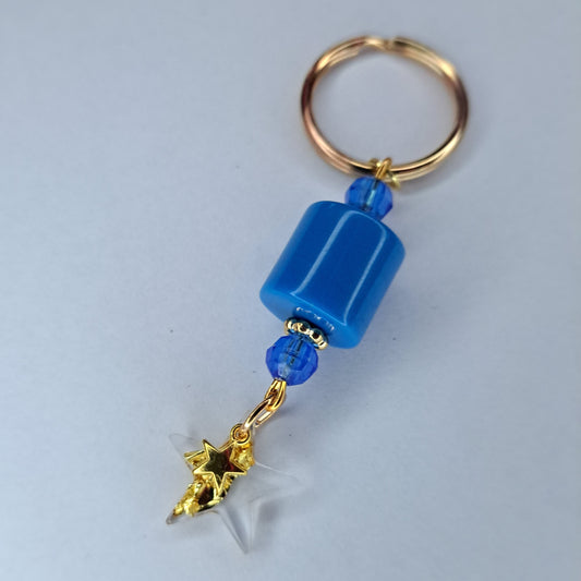 Gold star Stainless steel keychain