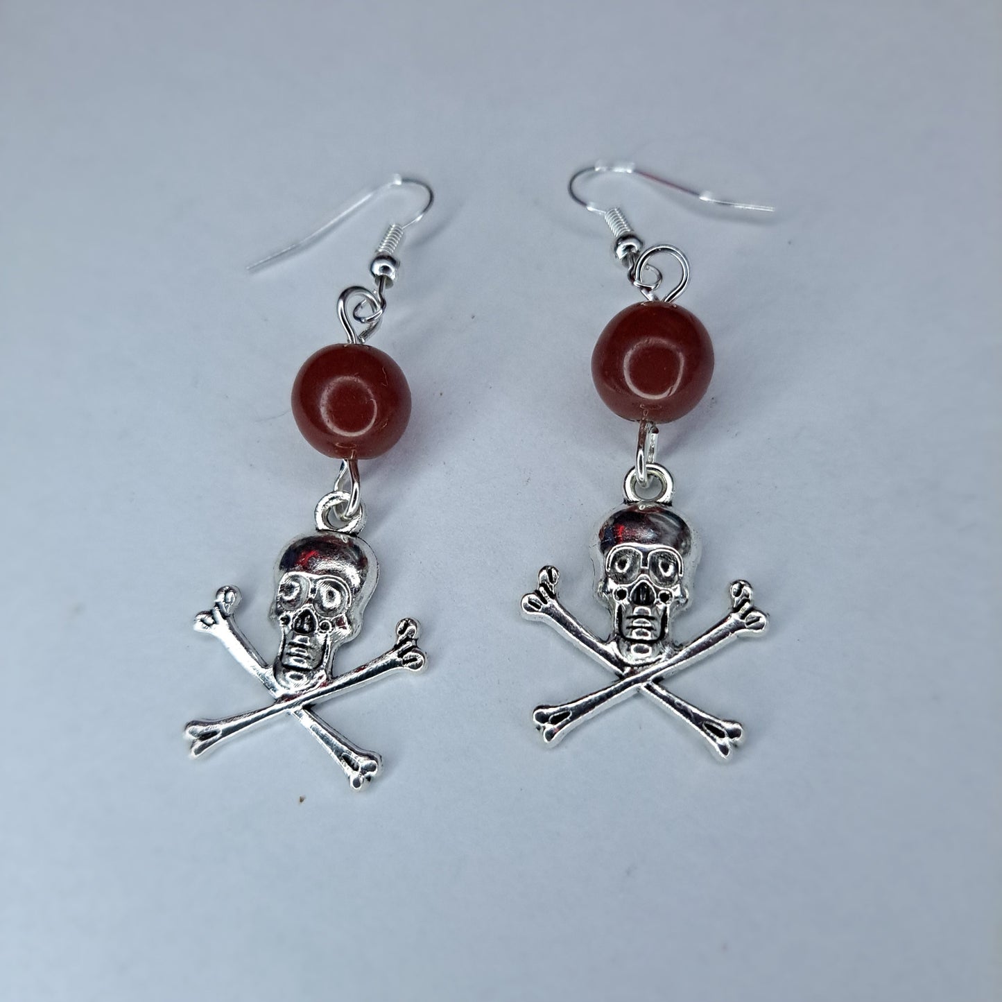 cross bones Charm stainless steel earrings