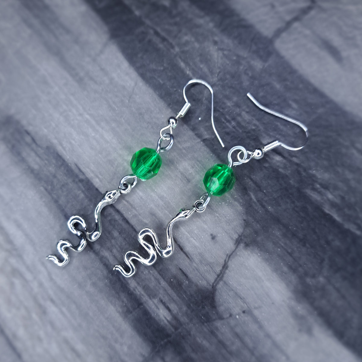 snake charm Stainless steel earrings