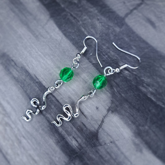 snake charm Stainless steel earrings