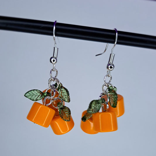 Orange  Fruit stainless steel earrings