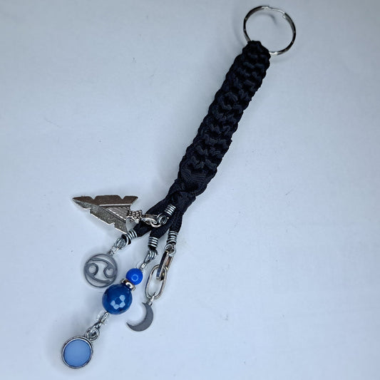 Zodiac rope charm keychain