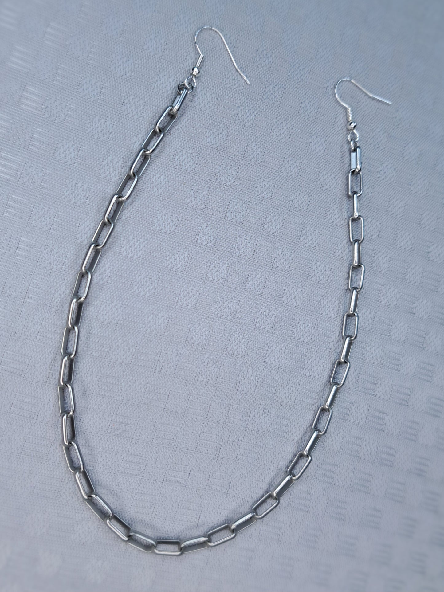 Paper clip style Stainless steel earrings chain