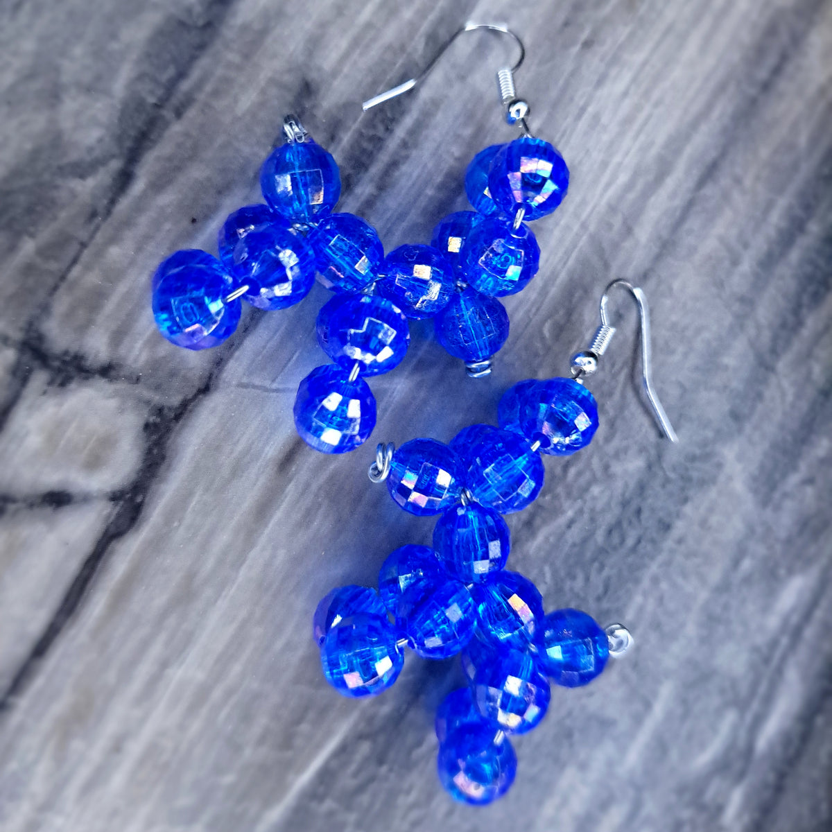 Blue balloon dog earrings