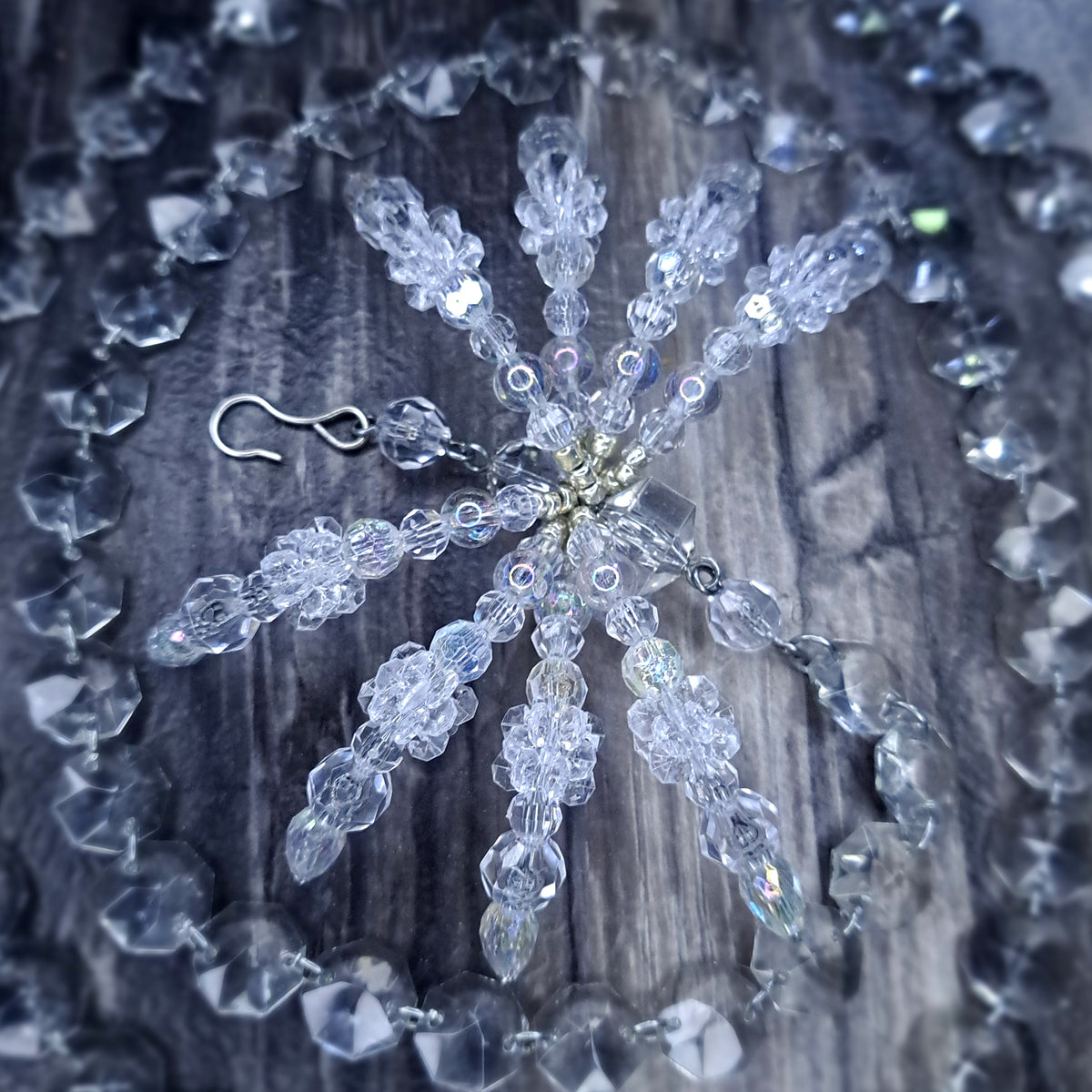 Clear Glass Beaded spider body chain 5ft