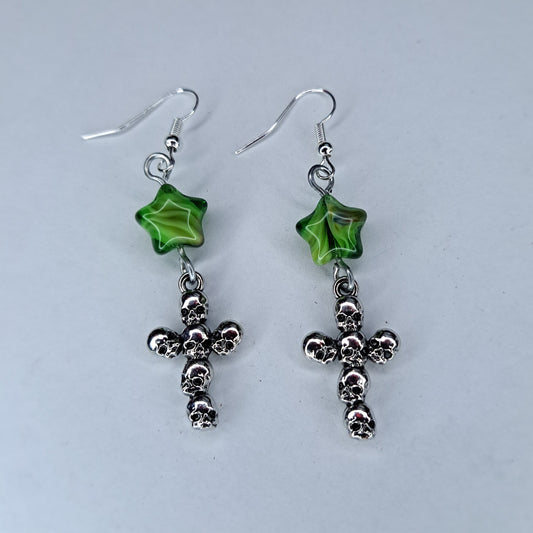 Cross Charm stainless steel earrings