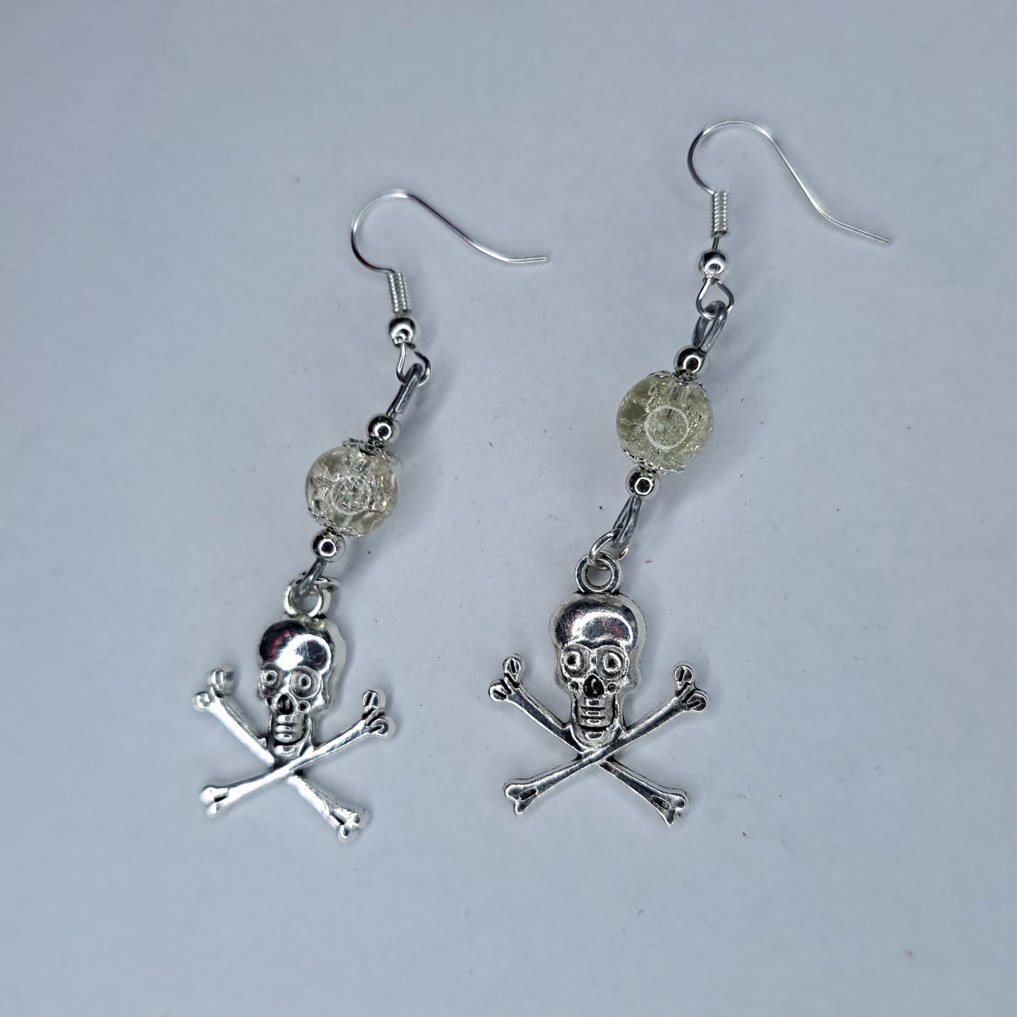 Cross bones Charm stainless steel earrings