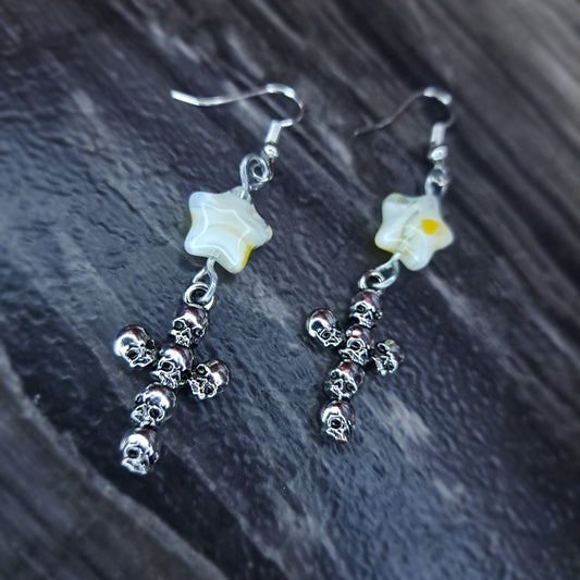 cross Charm stainless steel earrings