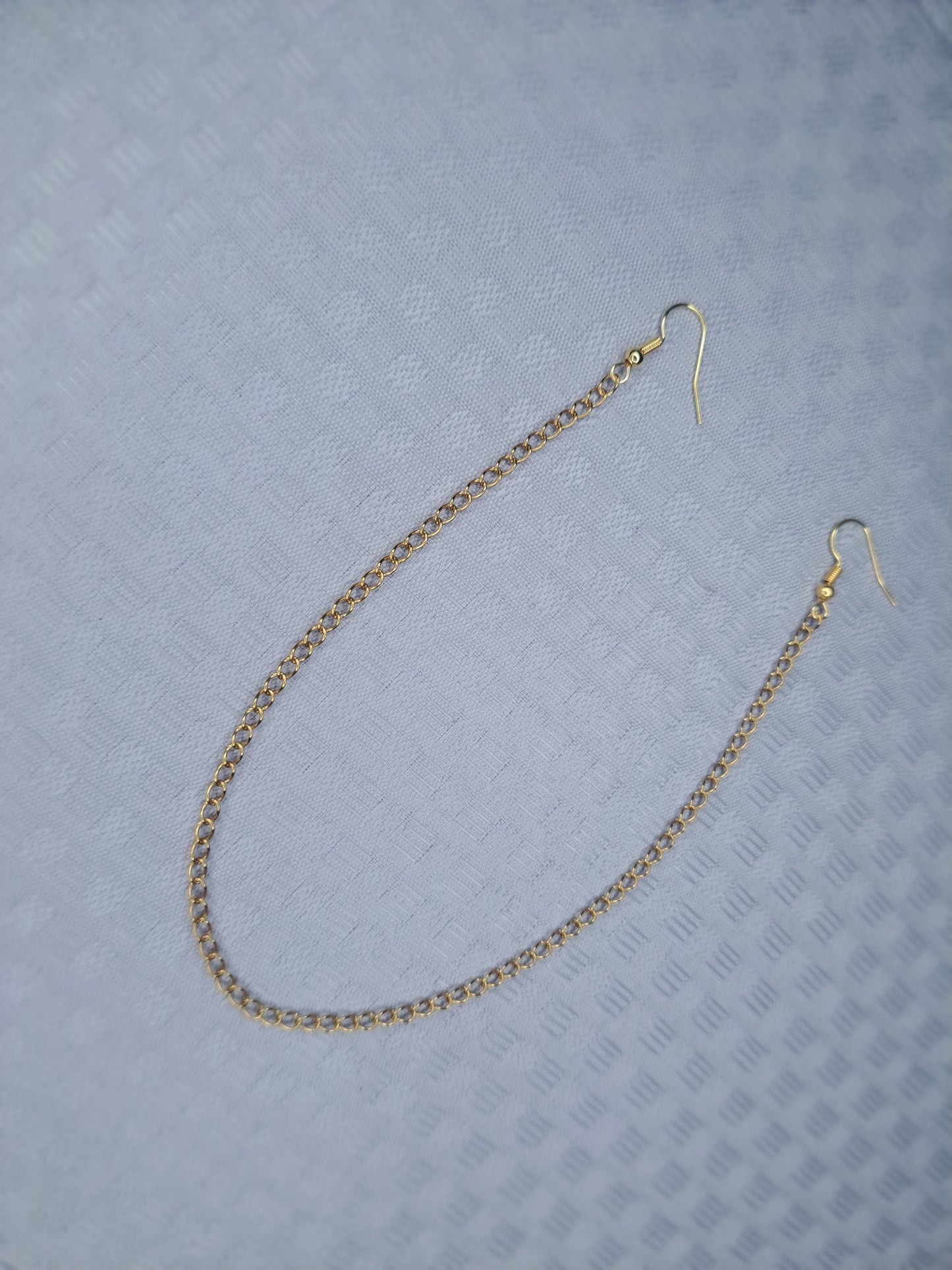 Gold tone Stainless steel earrings chain