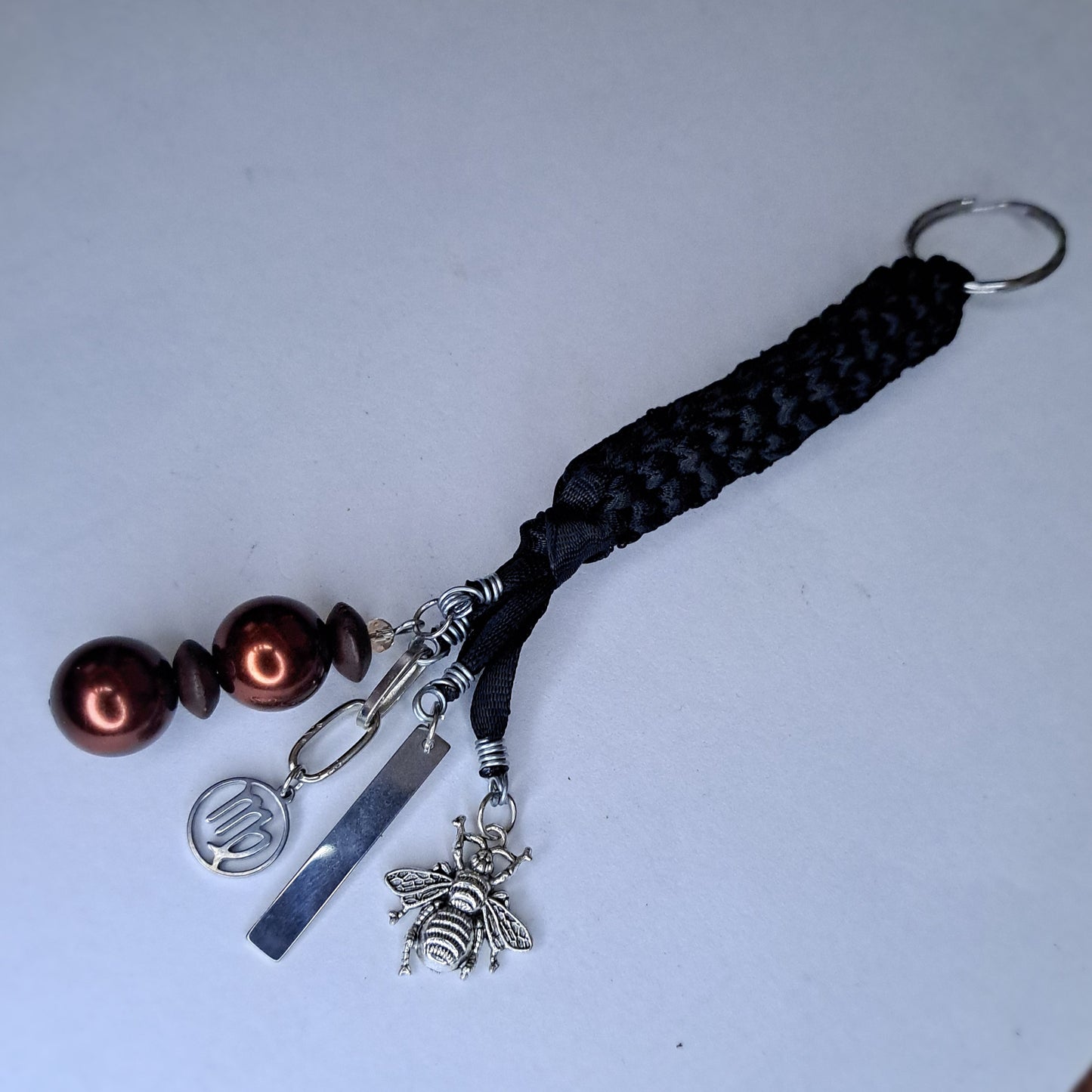 Zodiac rope charm keychain
