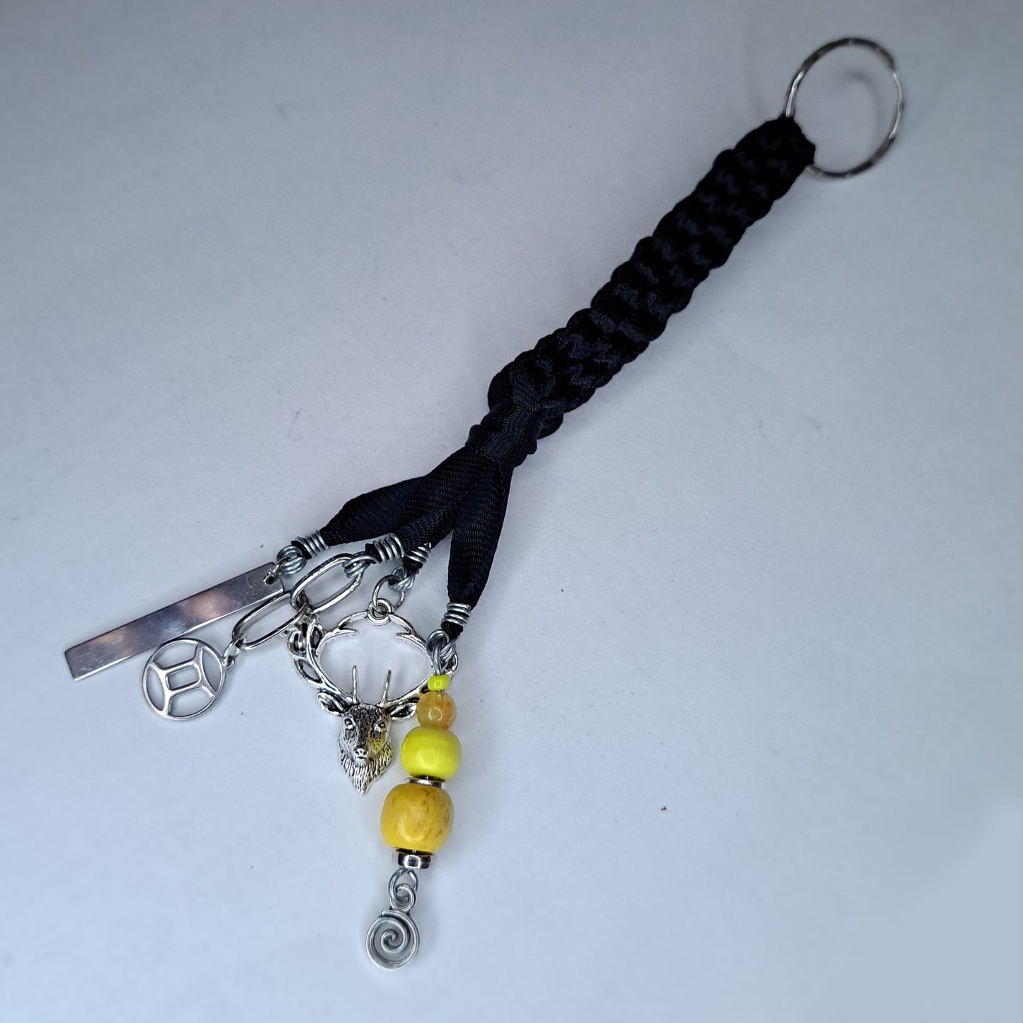 Zodiac rope charm keychain
