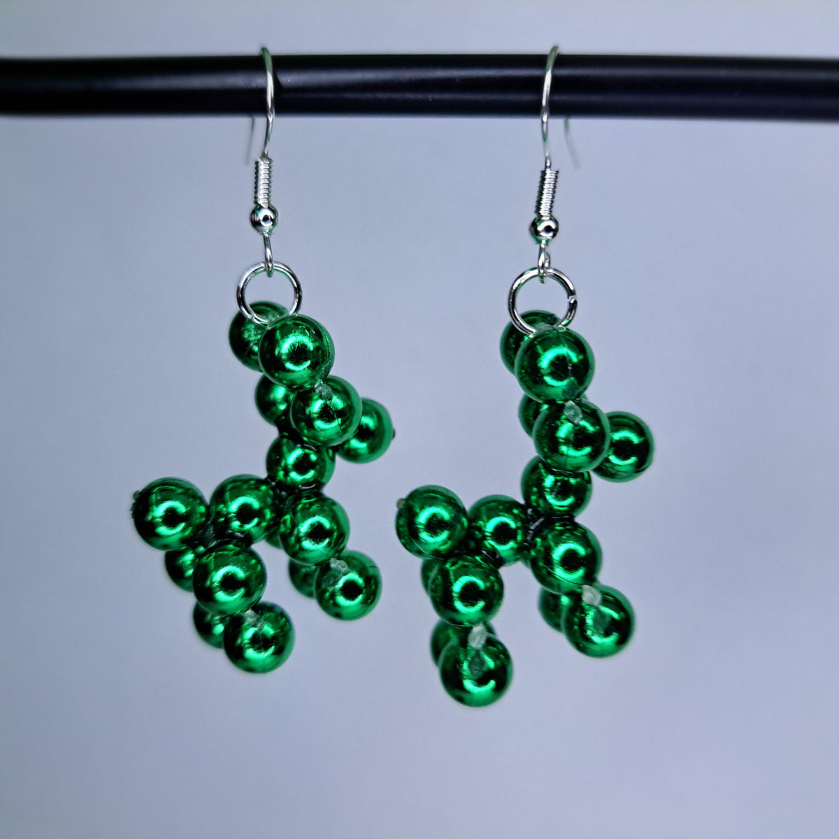 Green balloon dog earrings earrings