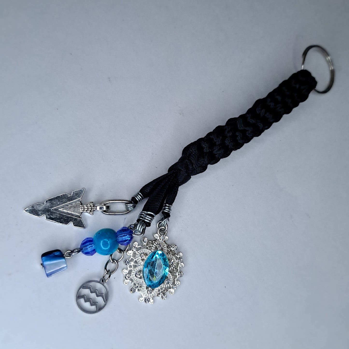 Zodiac rope charm keychain