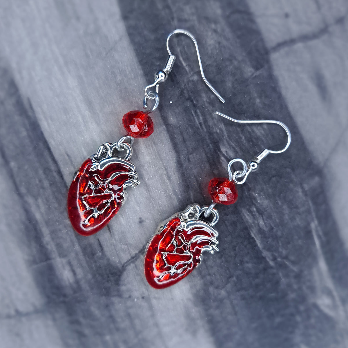 Heart charm Stainless steel earrings