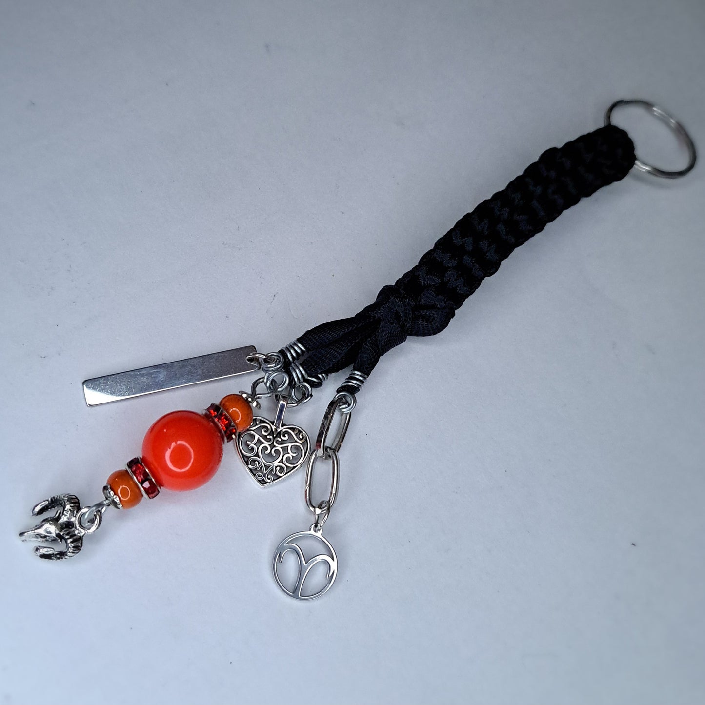 Zodiac rope charm keychain