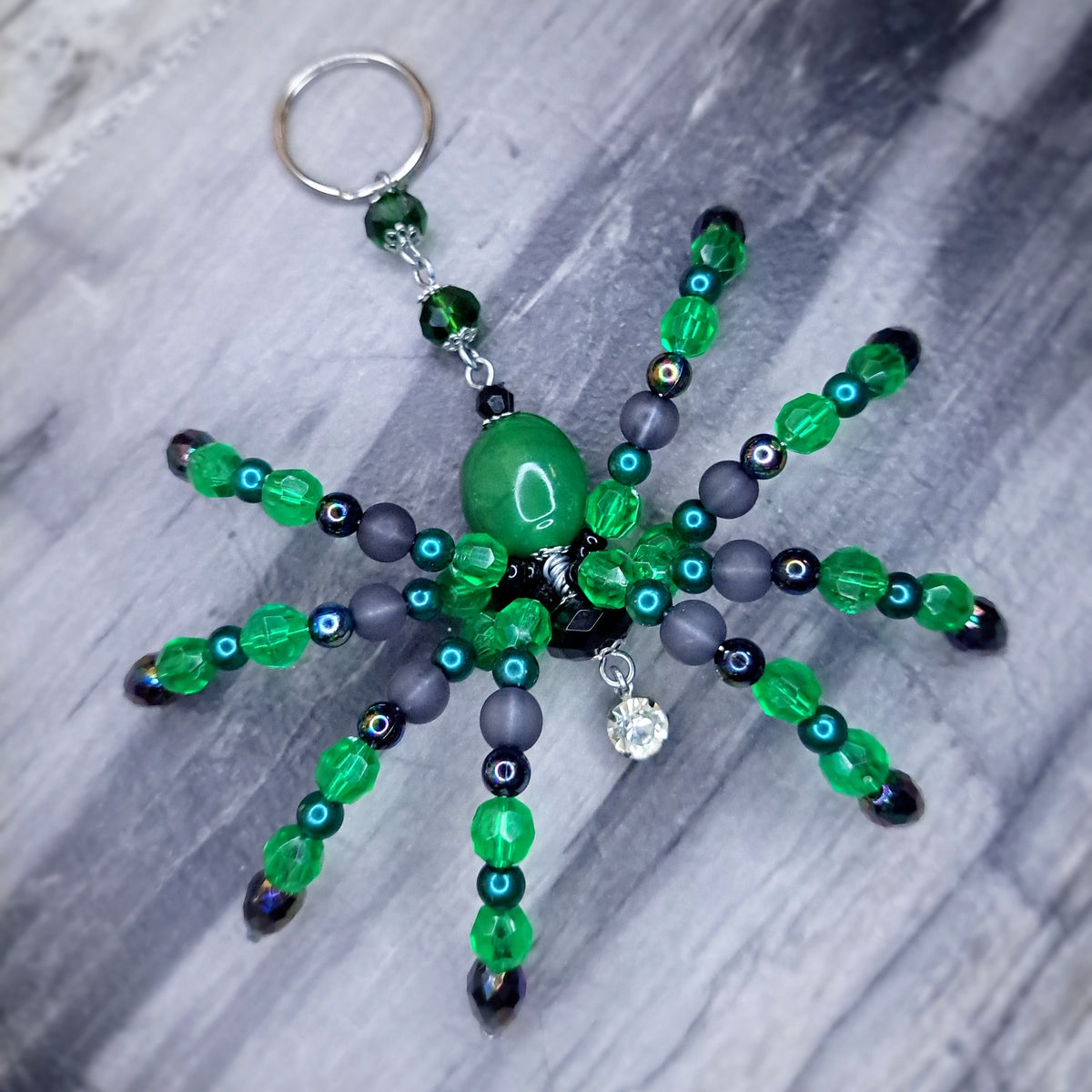 Custom Beaded spider & scorpion keychain