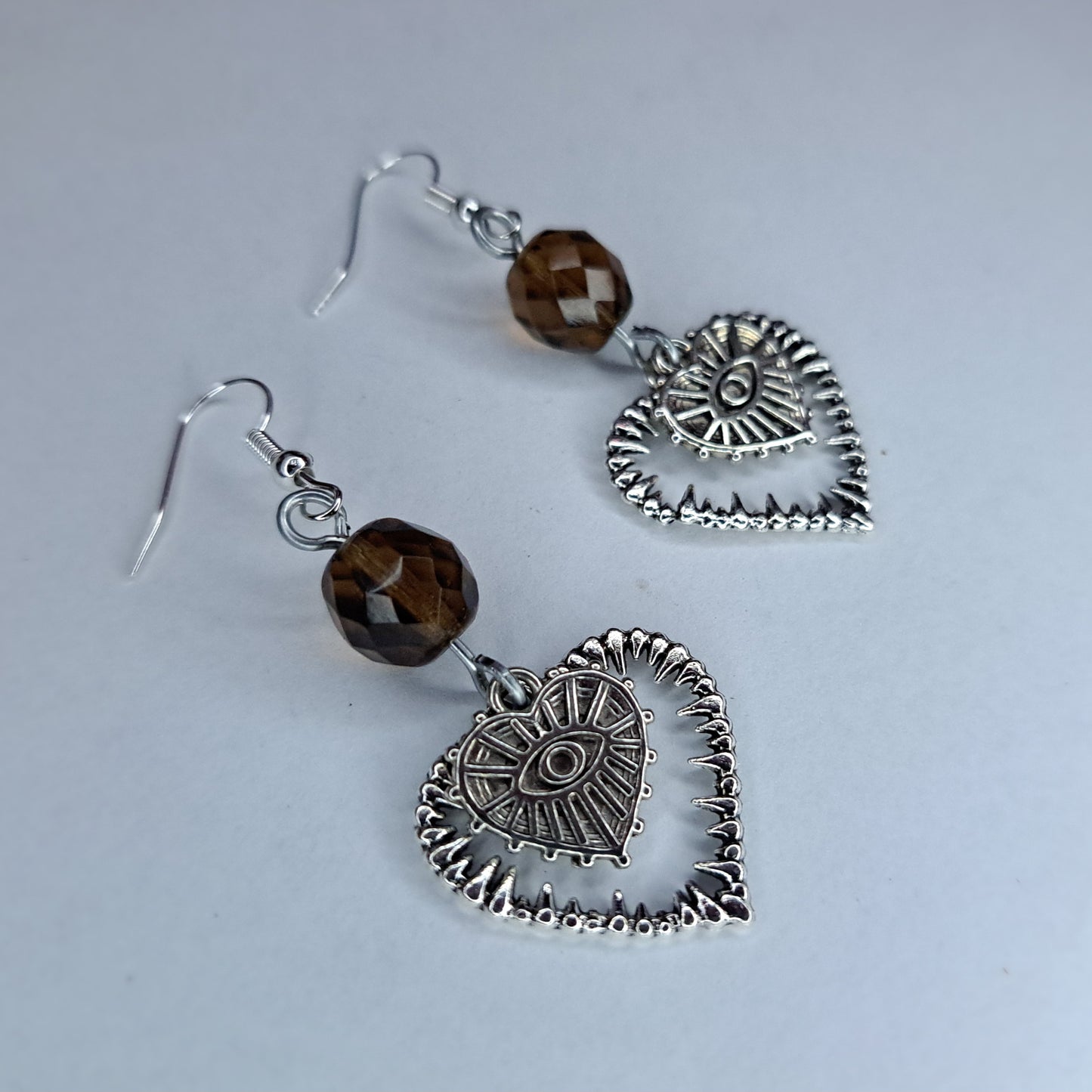 Heart Charm stainless steel earrings