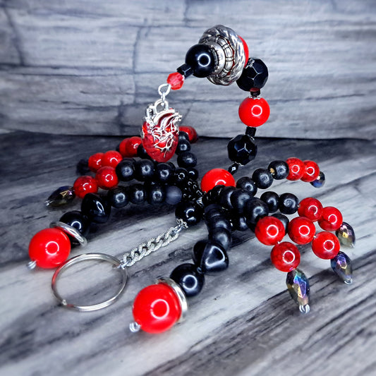 Custom Beaded spider & scorpion keychain