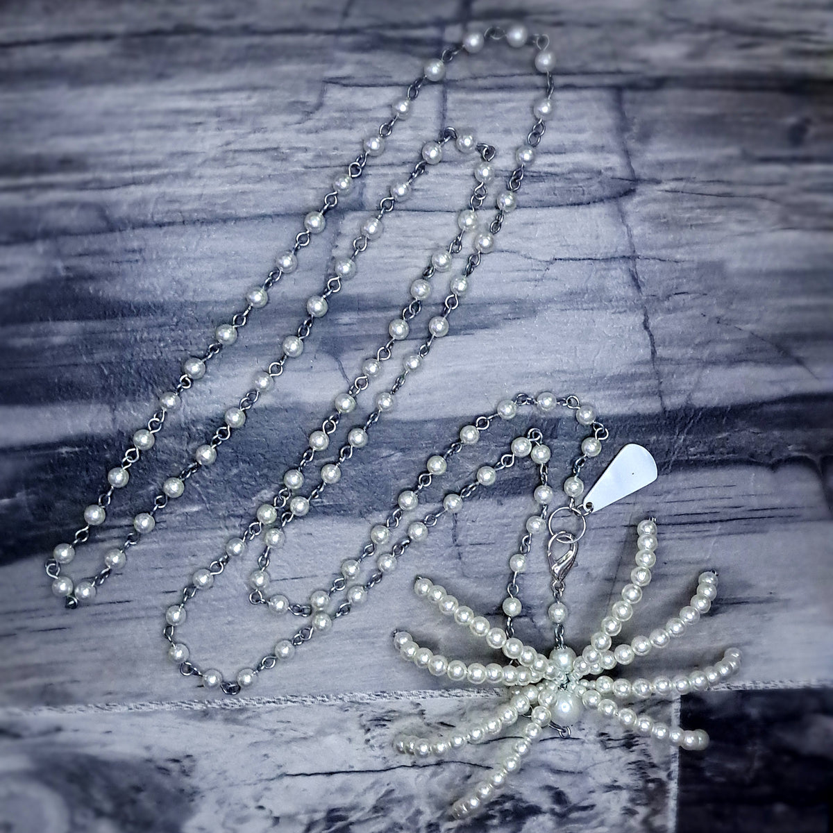 Pearl Beaded spider body chain 5ft