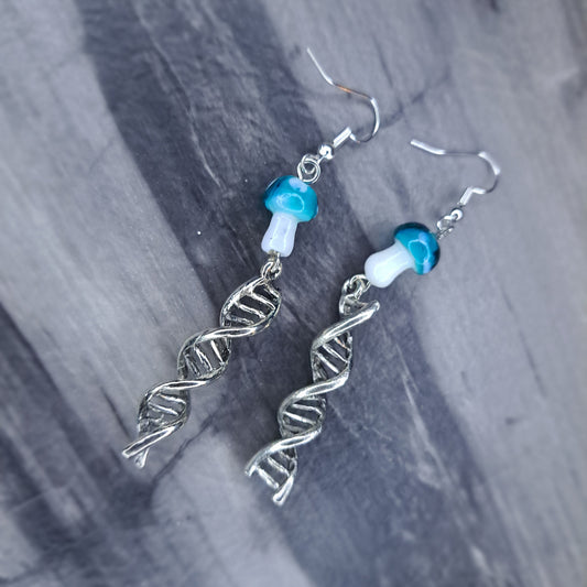Mushroom charm Stainless steel earrings