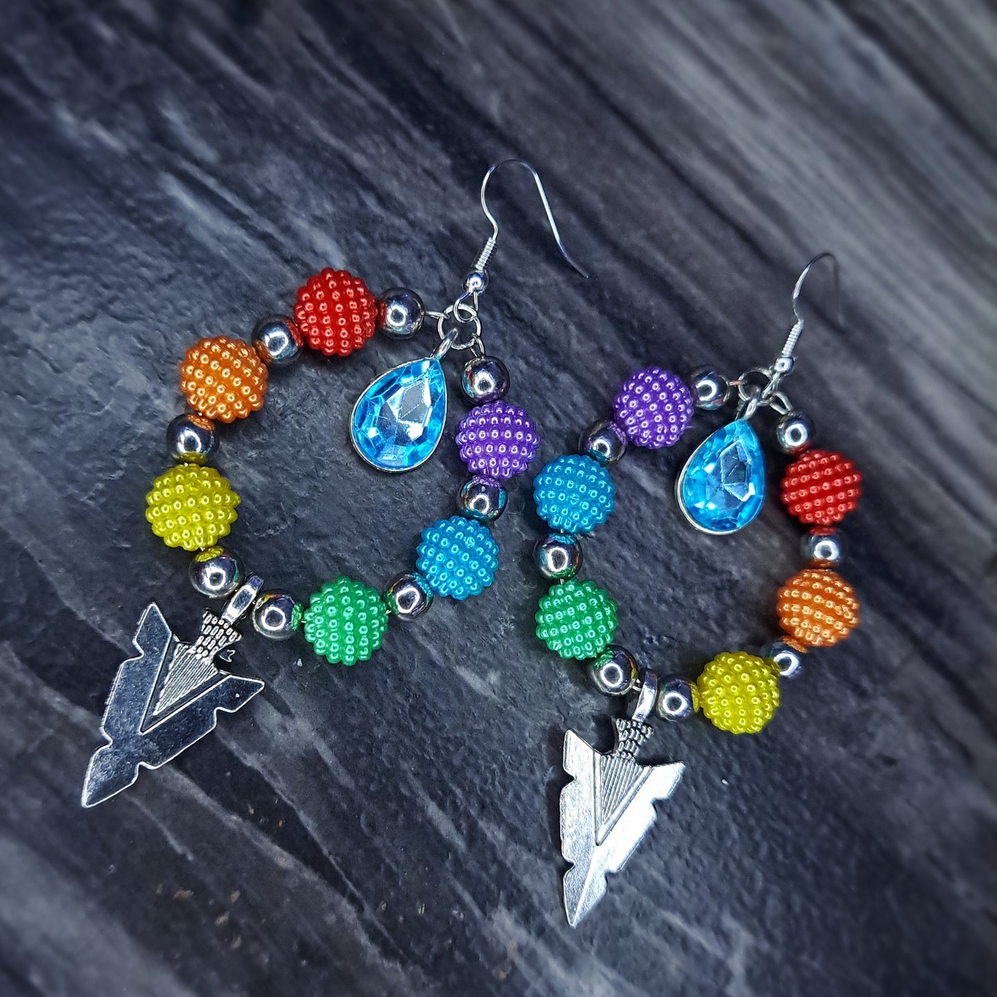 Rainbow stainless steel earring
