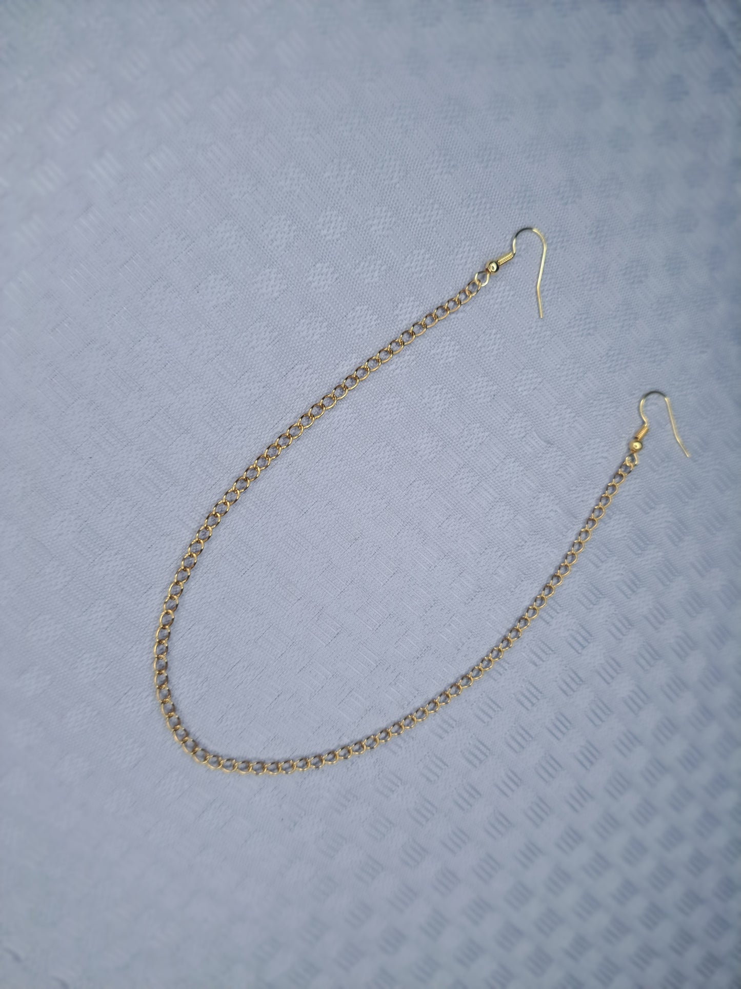 Gold tone Stainless steel earrings chain